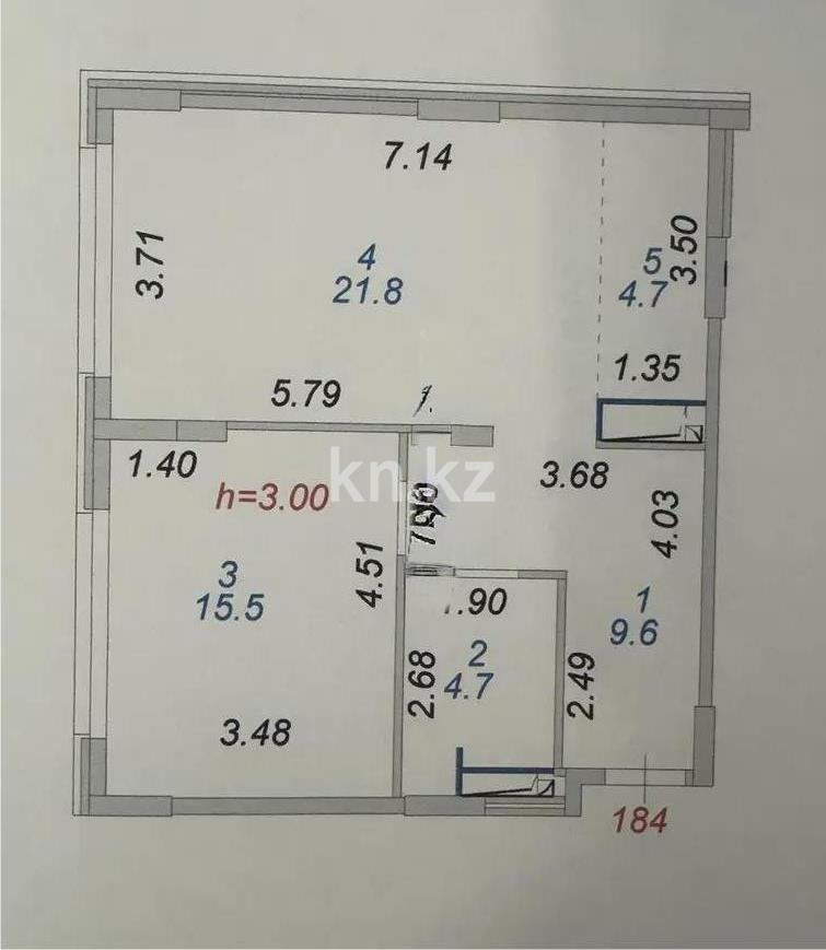 Продажа 2-комнатной квартиры, 56.3 м² в Астане - фото 5