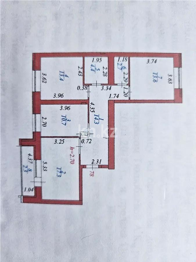 Продажа 3-комнатной квартиры, 80 м², ул. Бухар жырау, дом  40 в Астане - фото 8