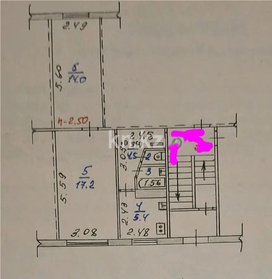 Продажа 2-комнатной квартиры, 44 м², пр. Мира, дом  88 в Темиртау