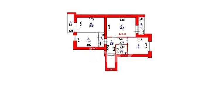 Продажа 3-комнатной квартиры, 80 м², ул. Калдаякова, дом  21 в Астане - фото 6