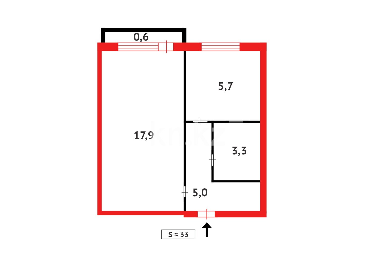 Продажа 1-комнатной квартиры, 32 м² в Караганде - фото 11