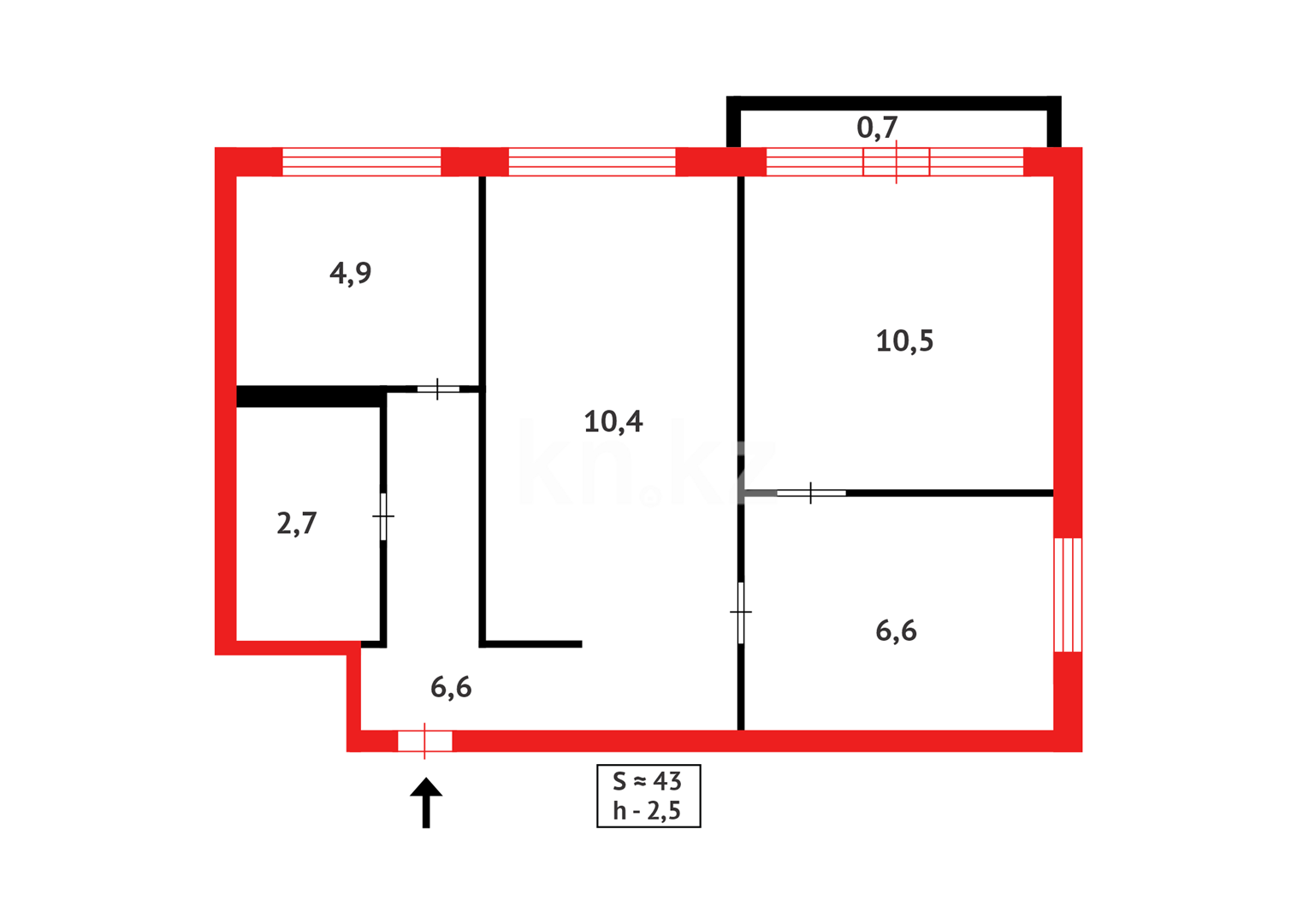 Продажа 3-комнатной квартиры, 42 м² в Караганде - фото 9