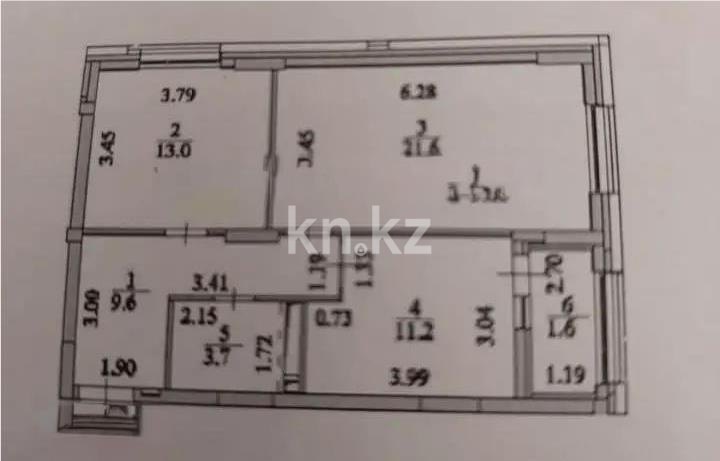 Продажа 2-комнатной квартиры, 62 м² в Астане