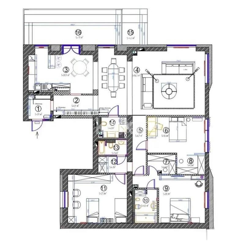 Продажа 4-комнатной квартиры, 200 м² в Астане