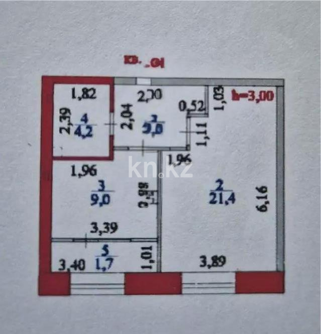 Продажа 1-комнатной квартиры, 41.7 м² в Астане