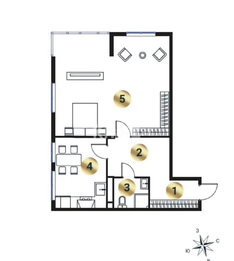 Продажа 3-комнатной квартиры, 75.9 м² в Алматы