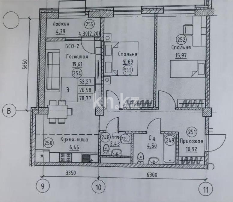 Продажа 3-комнатной квартиры, 80.6 м² в Алматы - фото 6