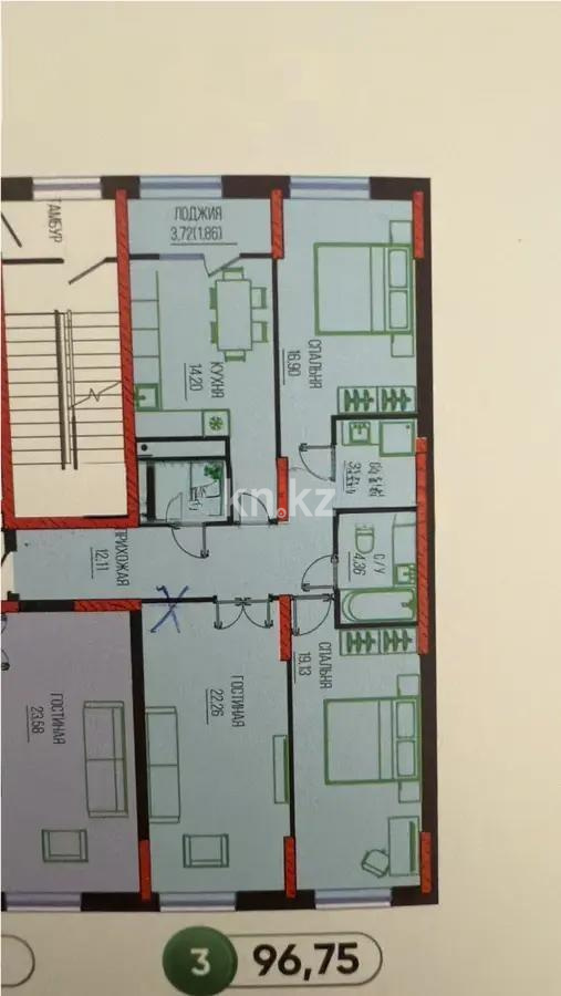 Продажа 3-комнатной квартиры, 96 м² в Астане - фото 5