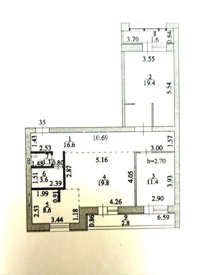 Продажа 3-комнатной квартиры, 85.1 м² в Астане - фото 3