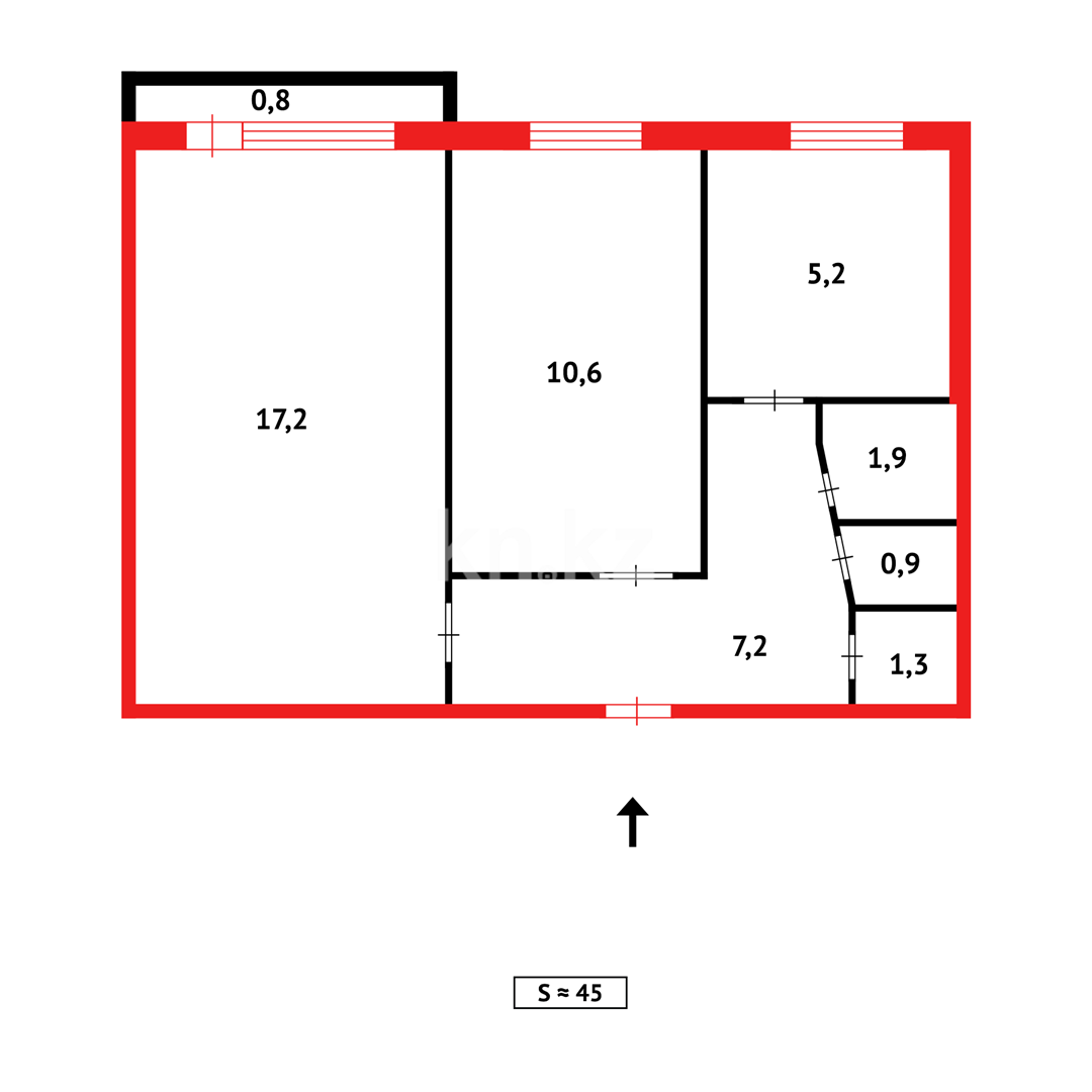 Продажа 2-комнатной квартиры, 45 м², пр. Мира в Темиртау - фото 11