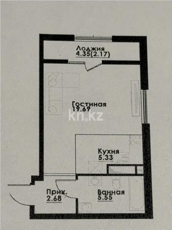 Продажа 1-комнатной квартиры, 35.5 м² в Алматы