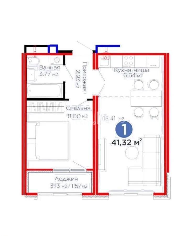 Продажа 2-комнатной квартиры, 42 м² в Астане