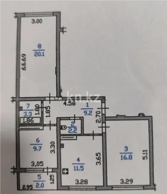 Продажа 3-комнатной квартиры, 74.8 м², мкр. Саялы, дом  45 в Алматы - фото 7