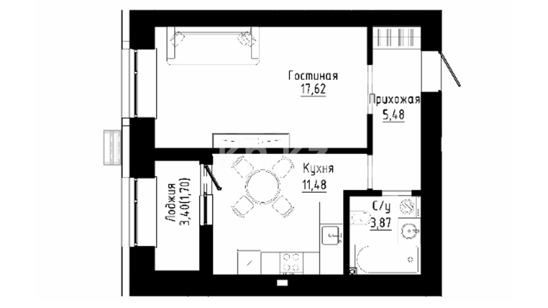 ЖК Ayala, 1-комнатная, цена 27 703 500 ₸, 690 000 ₸&nbsp;/&nbsp;м²