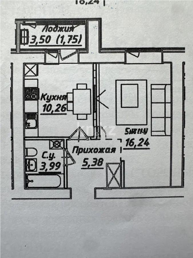 Продажа 1-комнатной квартиры, 38 м² в Астане