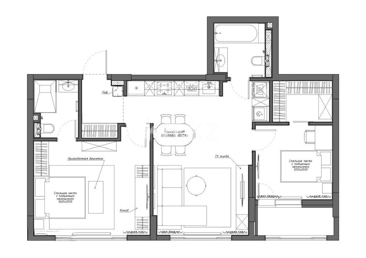 Продажа 3-комнатной квартиры, 75.2 м², пр. Туран, дом  39 в Астане