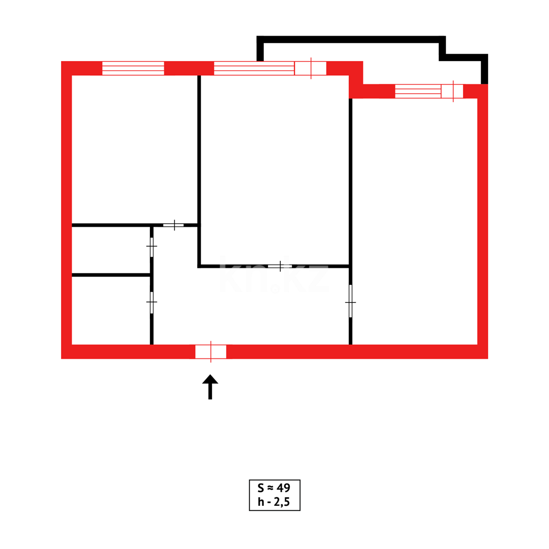 Продажа 2-комнатной квартиры, 47 м², ул. Гапеева в Караганде - фото 19