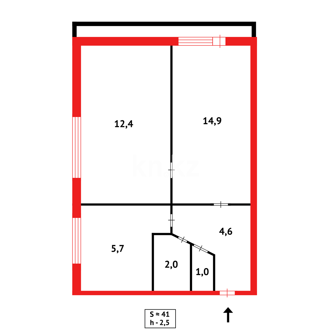 Продажа 2-комнатной квартиры, 40 м² в Караганде - фото 10