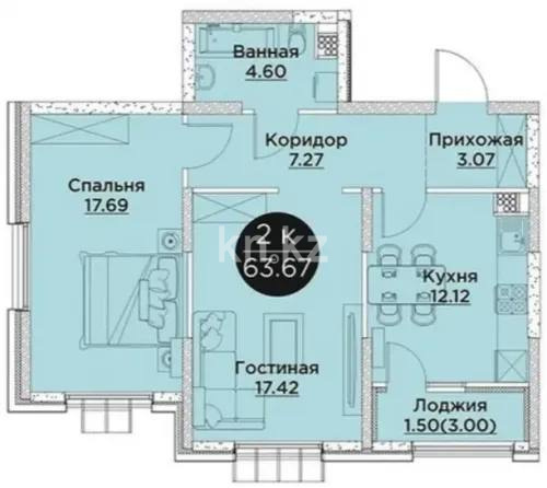Продажа 2-комнатной квартиры, 65 м², Жамбыла, дом  162 в Таразе - фото 4