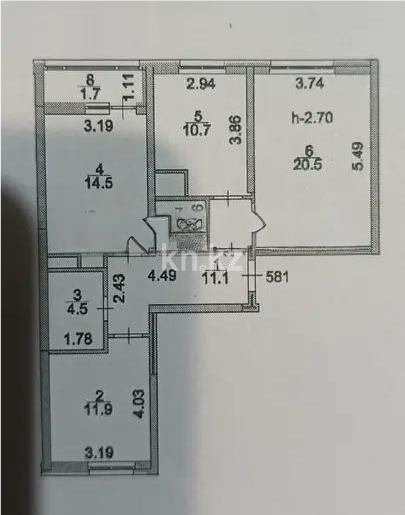 Продажа 3-комнатной квартиры, 77 м² в Астане - фото 6