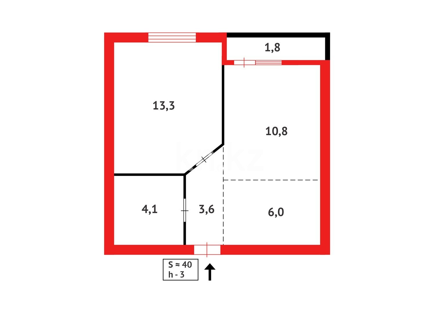 Продажа 2-комнатной квартиры, 39 м² в Караганде - фото 12