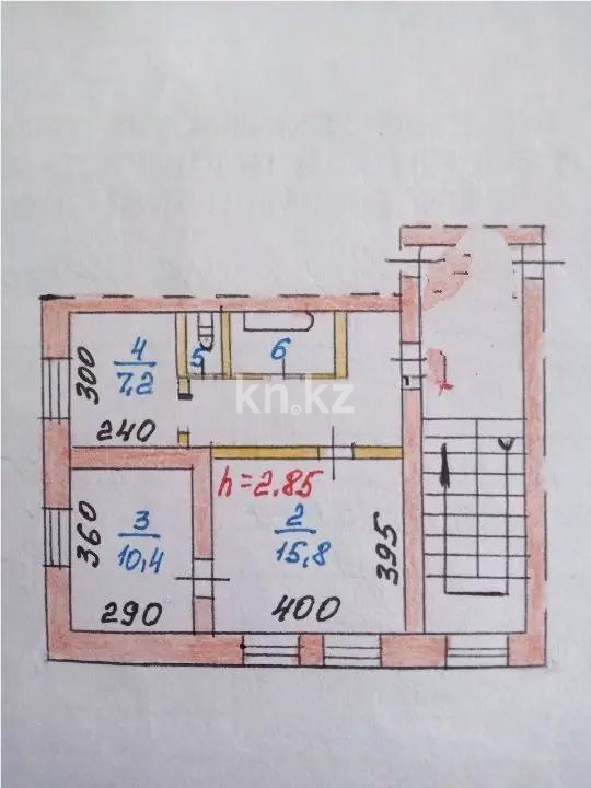 Продажа 2-комнатной квартиры, 45 м² в Абае