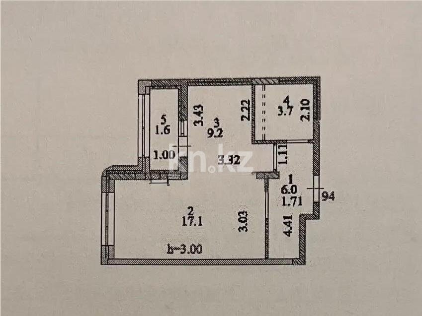 Продажа 1-комнатной квартиры, 37.6 м² в Астане