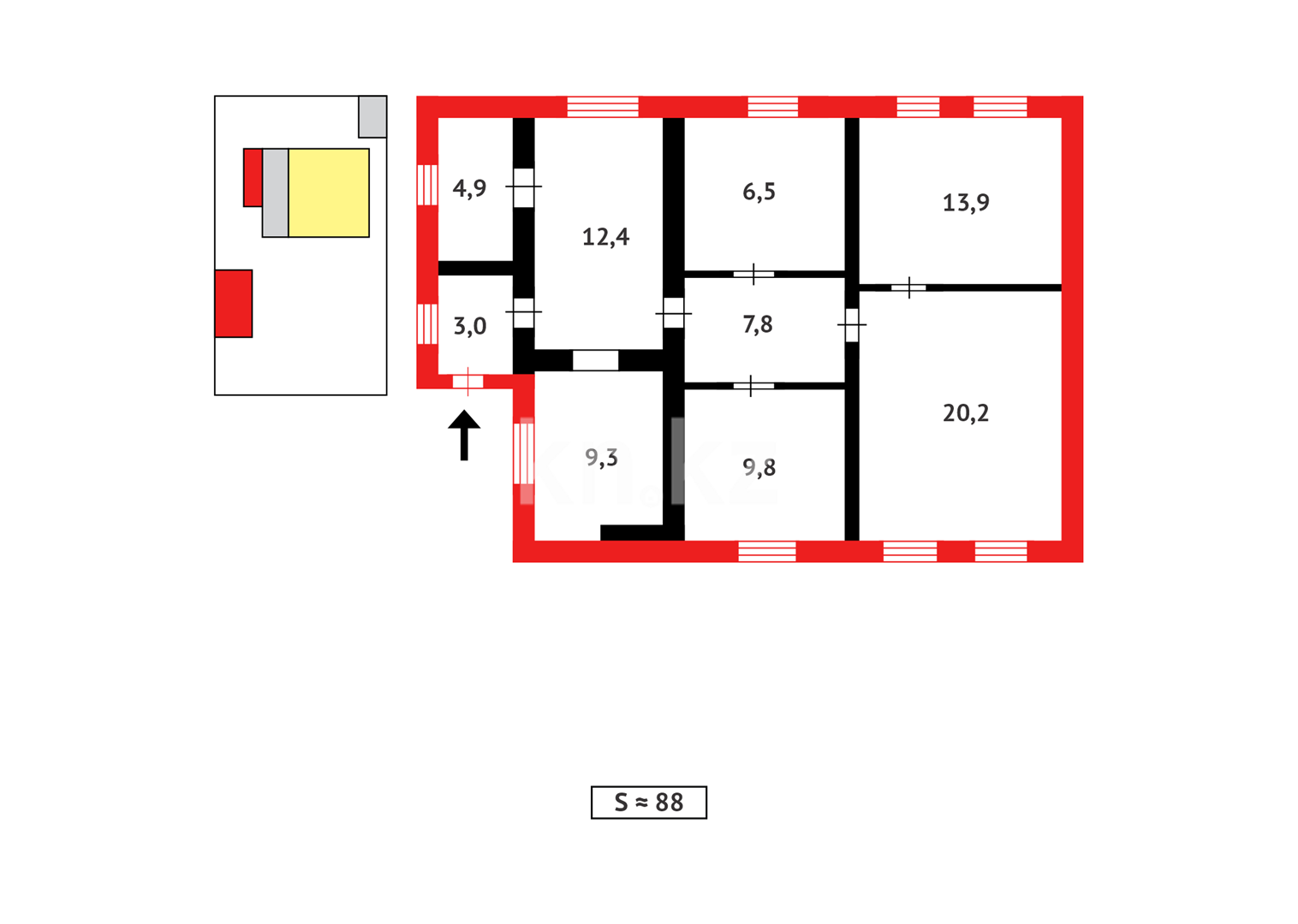 Продажа 5-комнатного дома, 87.9 м² в Караганде - фото 21
