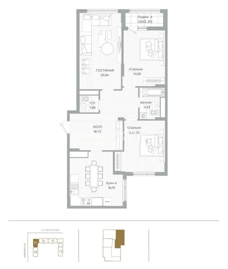 Продажа 3-комнатной квартиры, 93 м² в Астане - фото 4