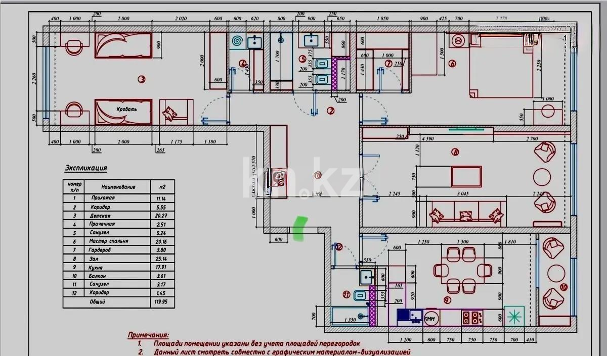 Продажа 3-комнатной квартиры, 120 м² в Алматы - фото 8