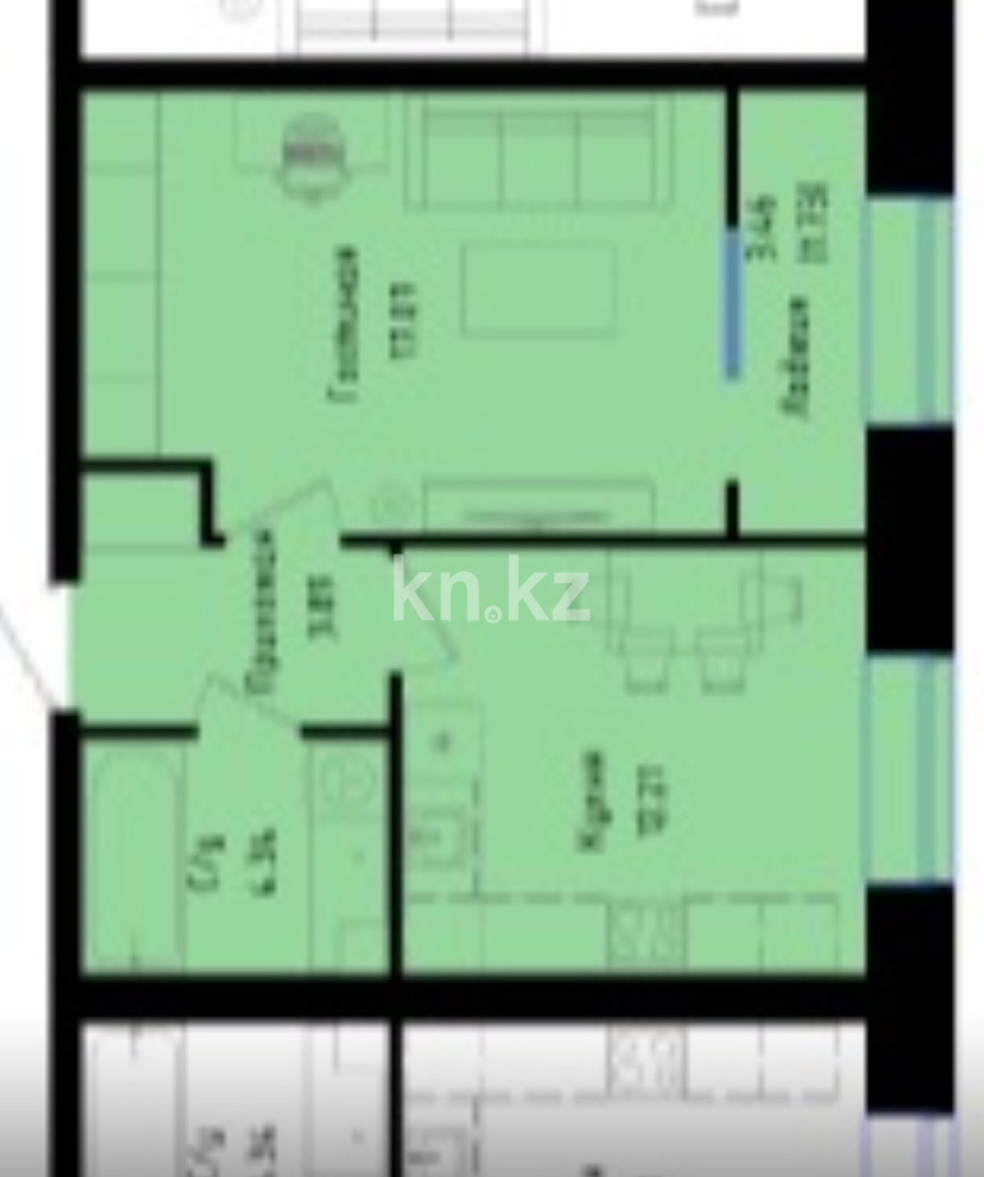 Продажа 1-комнатной квартиры, 40 м² в Астане