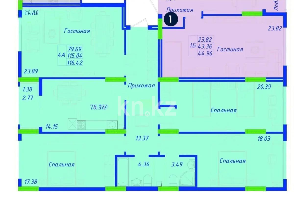 Продажа 4-комнатной квартиры, 115 м² в Астане - фото 2