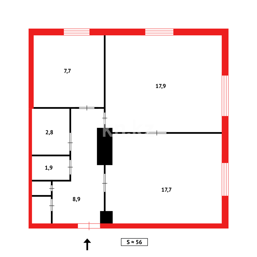 Продажа 2-комнатного дома, 54.6 м², ул. Нагорная в Темиртау - фото 12