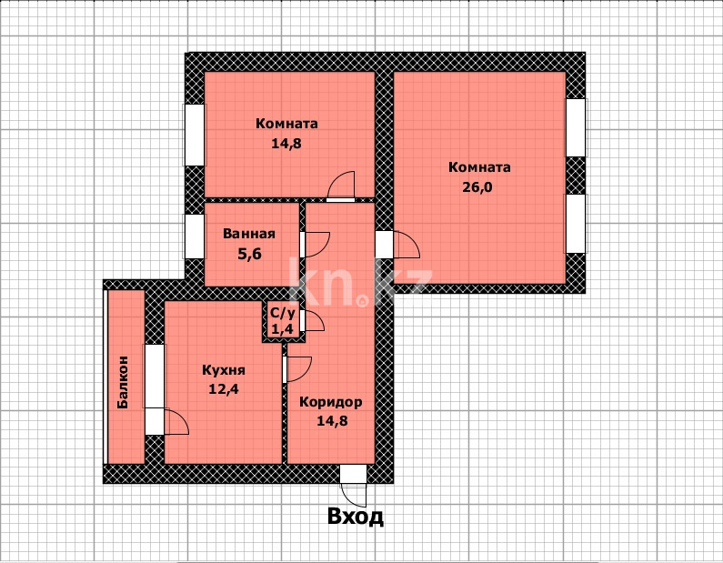 Продажа 2-комнатной квартиры, 76.5 м², ул. Бараева в Астане - фото 2