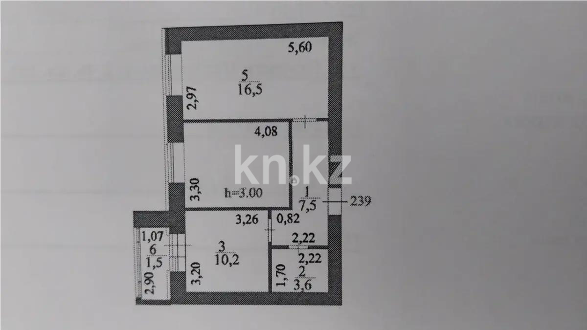 Продажа 2-комнатной квартиры, 52.5 м² в Астане