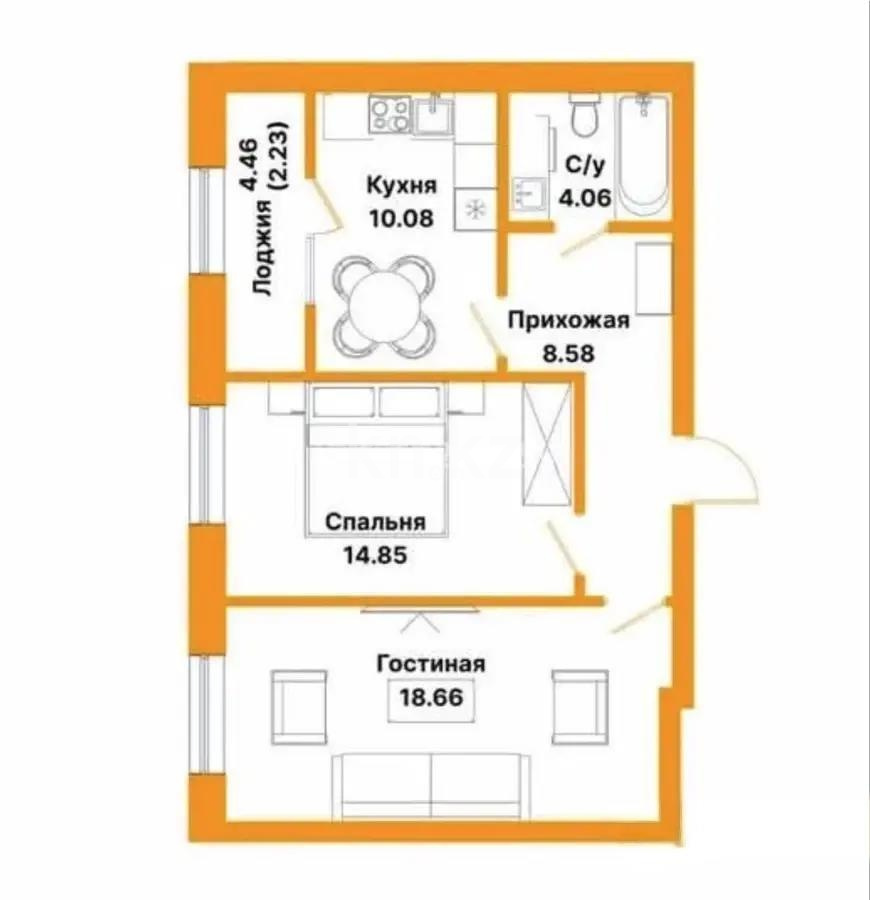 Продажа 2-комнатной квартиры, 58.5 м² в Астане - фото 5