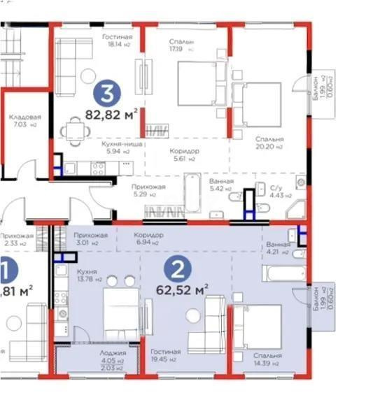 Продажа 2-комнатной квартиры, 63 м² в Алматы
