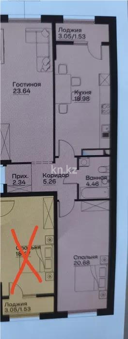 Продажа 2-комнатной квартиры, 77 м² в Алматы - фото 3