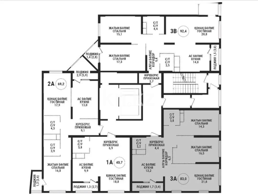 Продажа 3-комнатной квартиры, 86 м² в Алматы