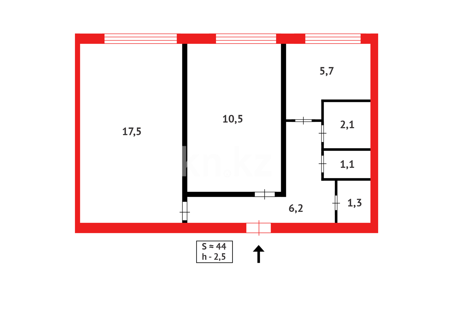 Продажа 2-комнатной квартиры, 44 м² в Абае - фото 5