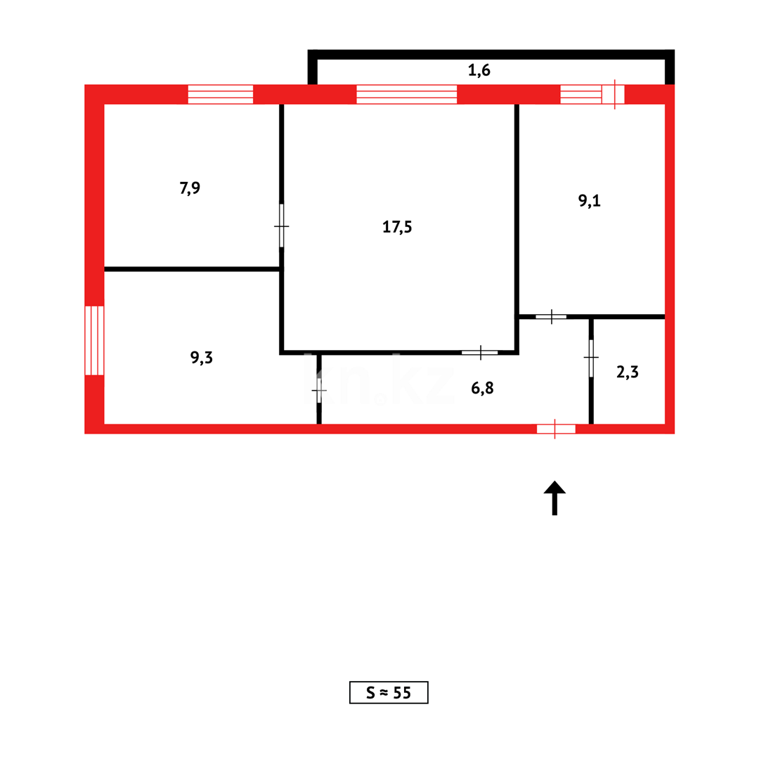 Продажа 3-комнатной квартиры, 54 м² в Темиртау - фото 14