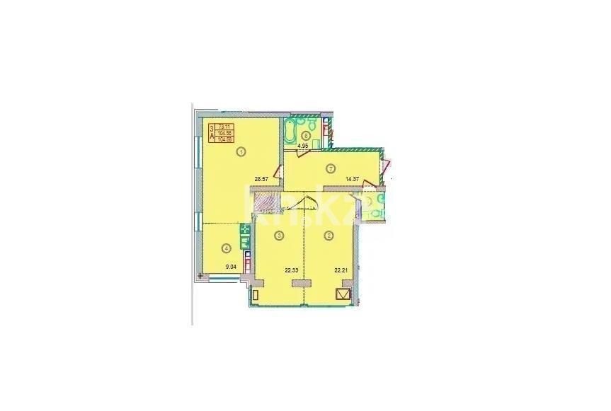 Продажа 3-комнатной квартиры, 103 м², ул. Аскарова, дом  1102 в Алматы - фото 2