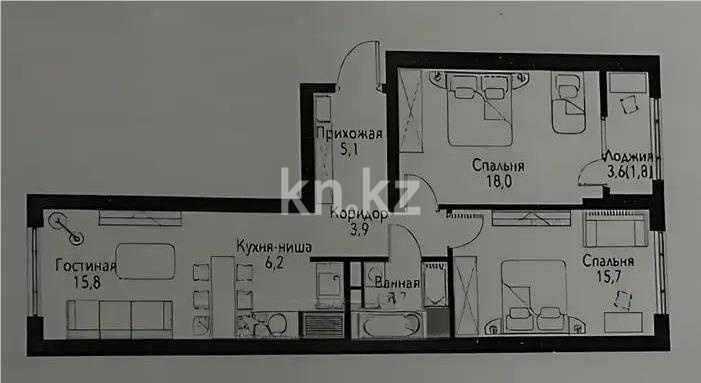 Продажа 3-комнатной квартиры, 70.2 м² в Алматы