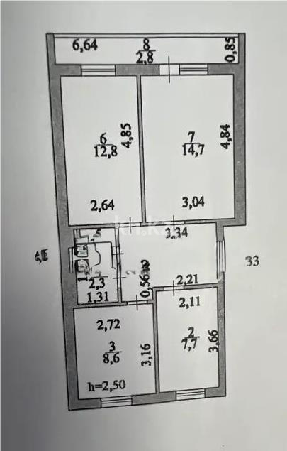 Продажа 3-комнатной квартиры, 58 м² в Астане - фото 8