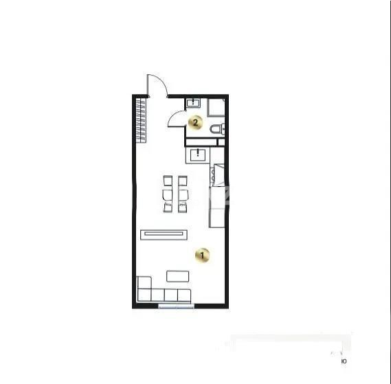 Продажа 1-комнатной квартиры, 42.5 м² в Алматы