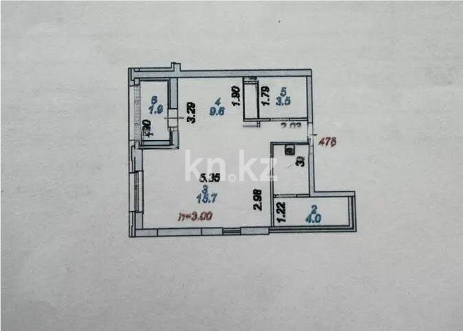 Продажа 1-комнатной квартиры, 40.1 м² в Астане