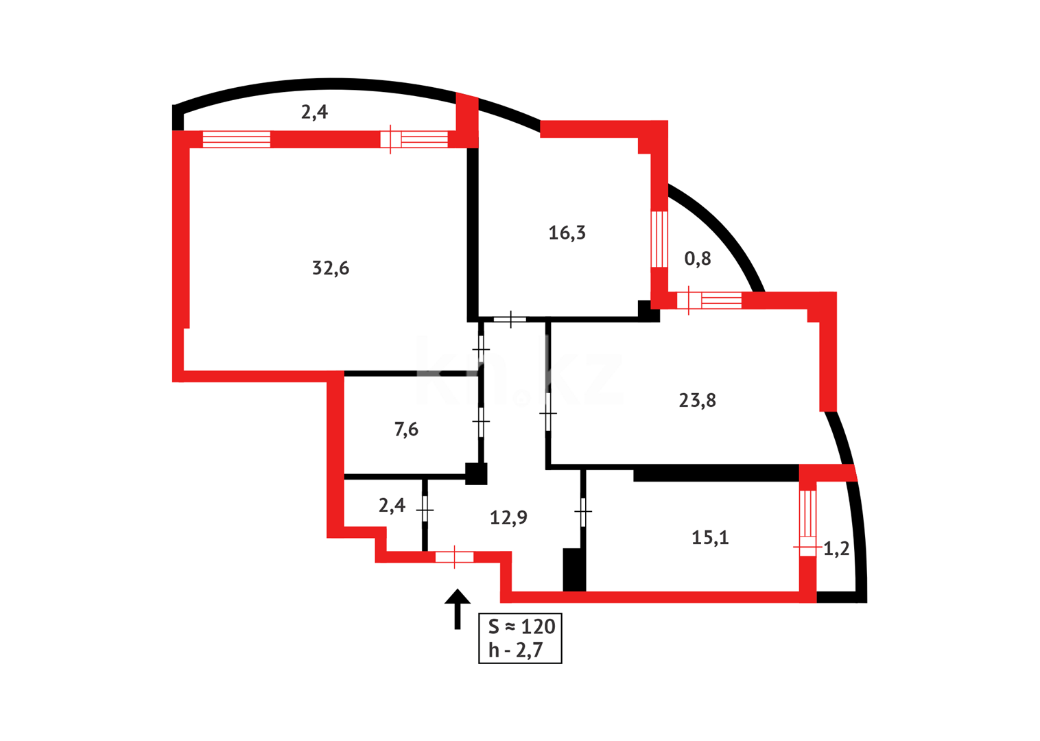 Продажа 3-комнатной квартиры, 120 м² в Астане - фото 20