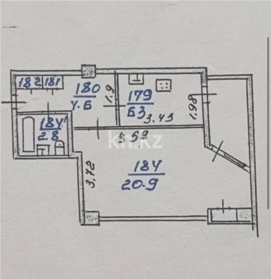 Продажа 1-комнатной квартиры, 36 м², пр. Назарбаева, дом  77 в Алматы - фото 3