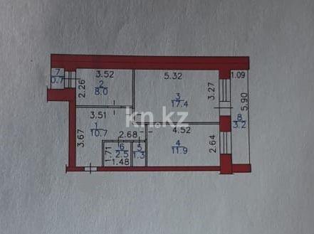 Продажа 2-комнатной квартиры, 55.7 м², пр. Назарбаева, дом  145 в Усть-Каменогорске - фото 8