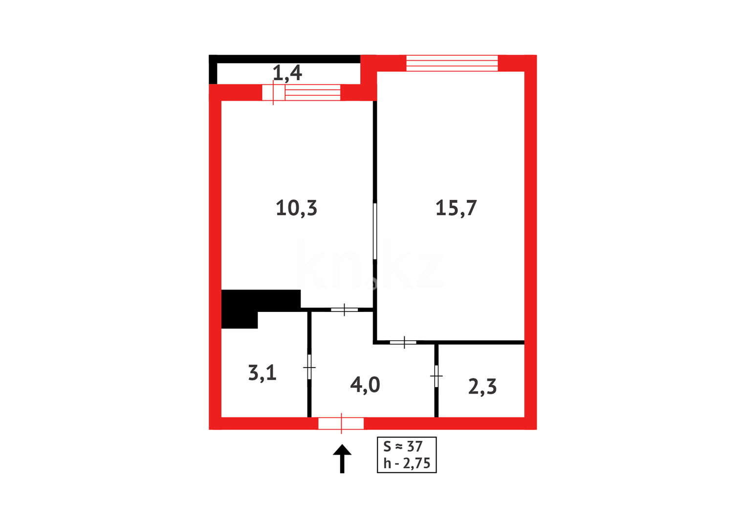 Продажа 1-комнатной квартиры, 36.8 м² в Астане - фото 10